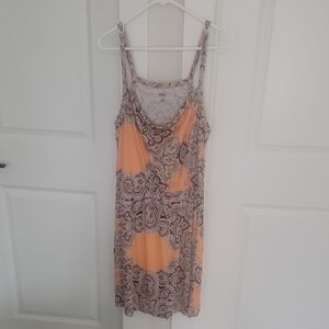 a.n.a Mint, Orange, and Purple Patterned Dress